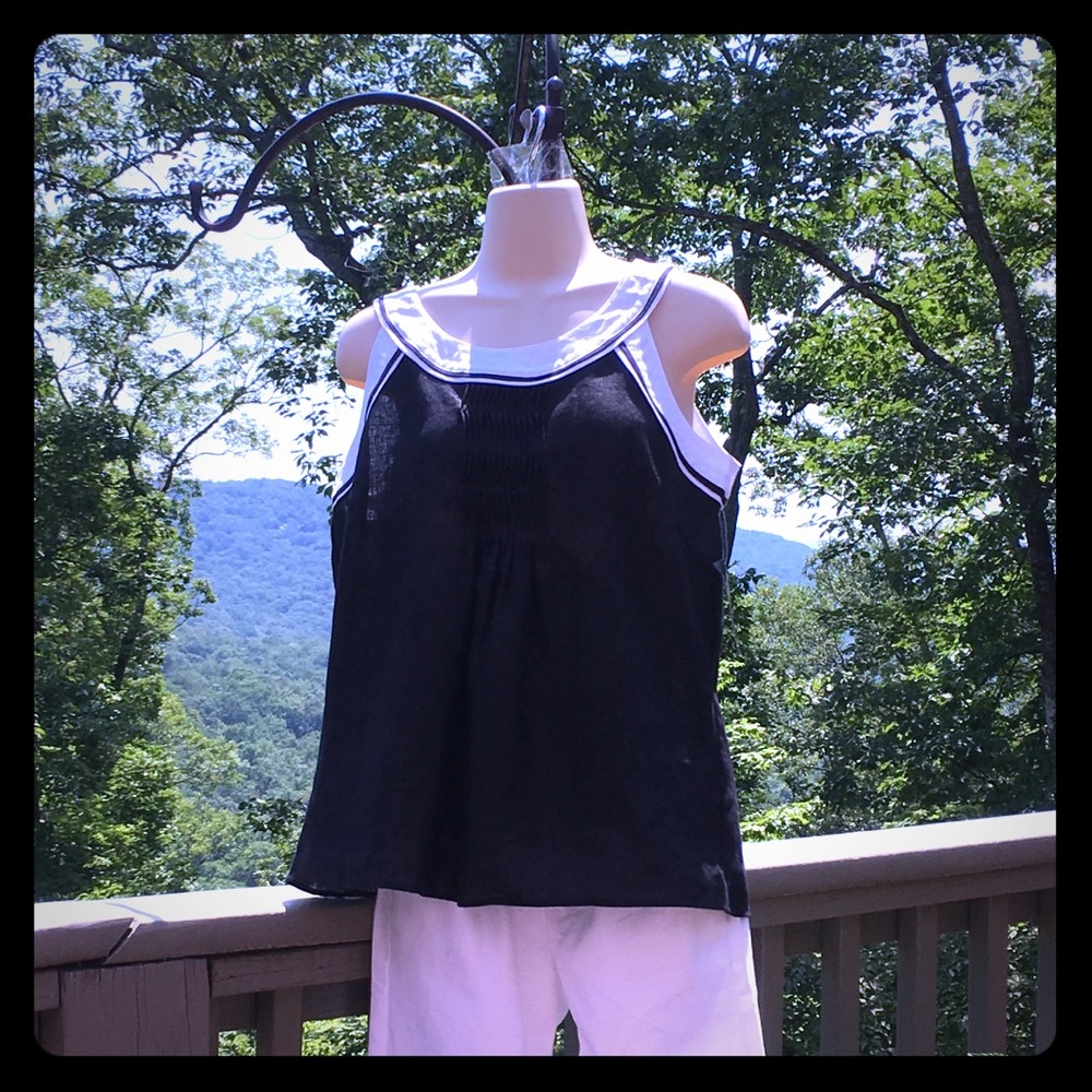 ♥️NWT Linen Blouse size 10 Petite (166)